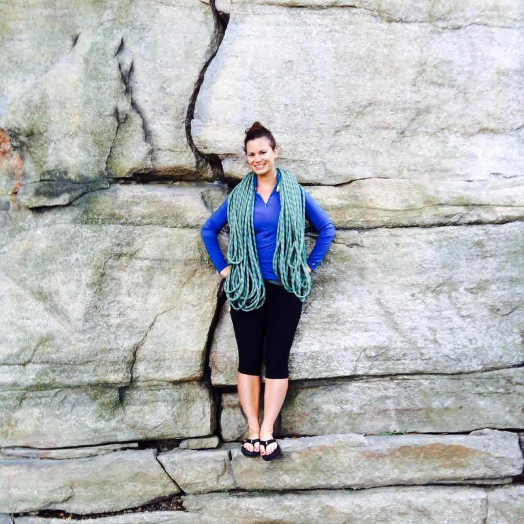 Shawnté Salabert climbing in the Gunks, the diversity dilemma in outdoor media