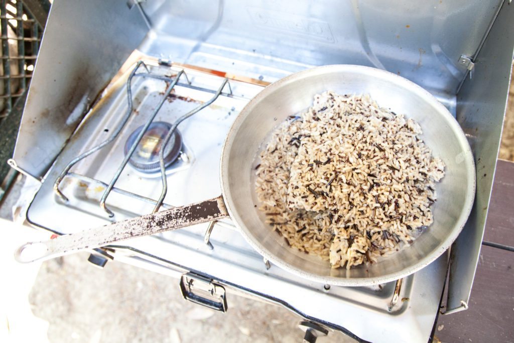 Salmon Rice Bowl Camp Backpacking Recipe